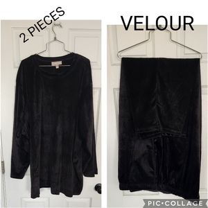 Woman Within 2PC Velour Plus Size 4X